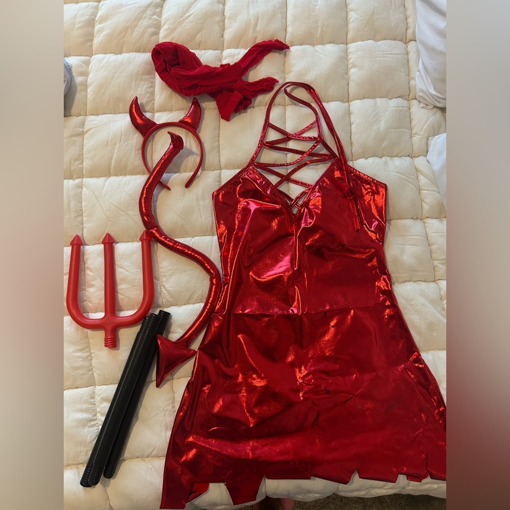Red Devil Costume with Accessories